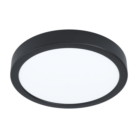 Eglo EU Fueva 6-Z Smart Control RGB IP44 Plastic Round Ceiling Light, 21.1cm Black