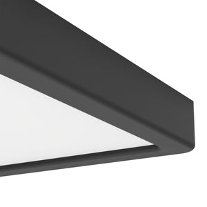 Eglo EU Fueva 6-Z Smart Control RGB IP44 Plastic Square Ceiling Light, 22cm Black