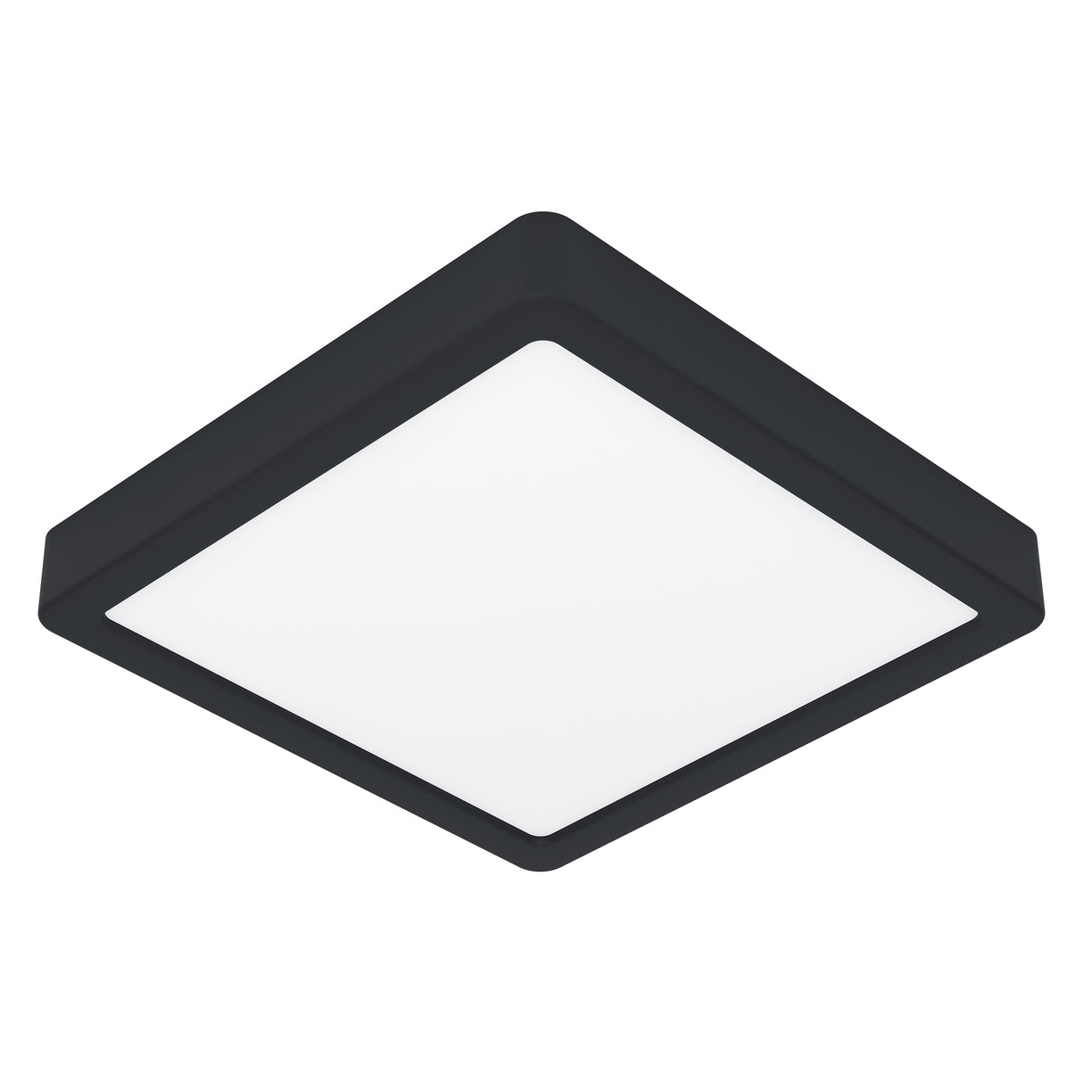 Eglo EU Fueva 6-Z Smart Control RGB IP44 Plastic Square Ceiling Light, 22cm Black