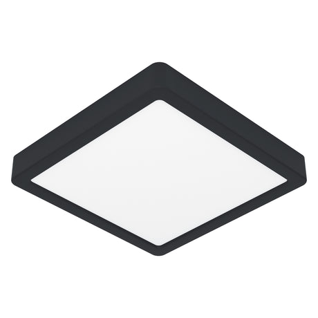 Eglo EU Fueva 6-Z Smart Control RGB IP44 Plastic Square Ceiling Light, 22cm Black
