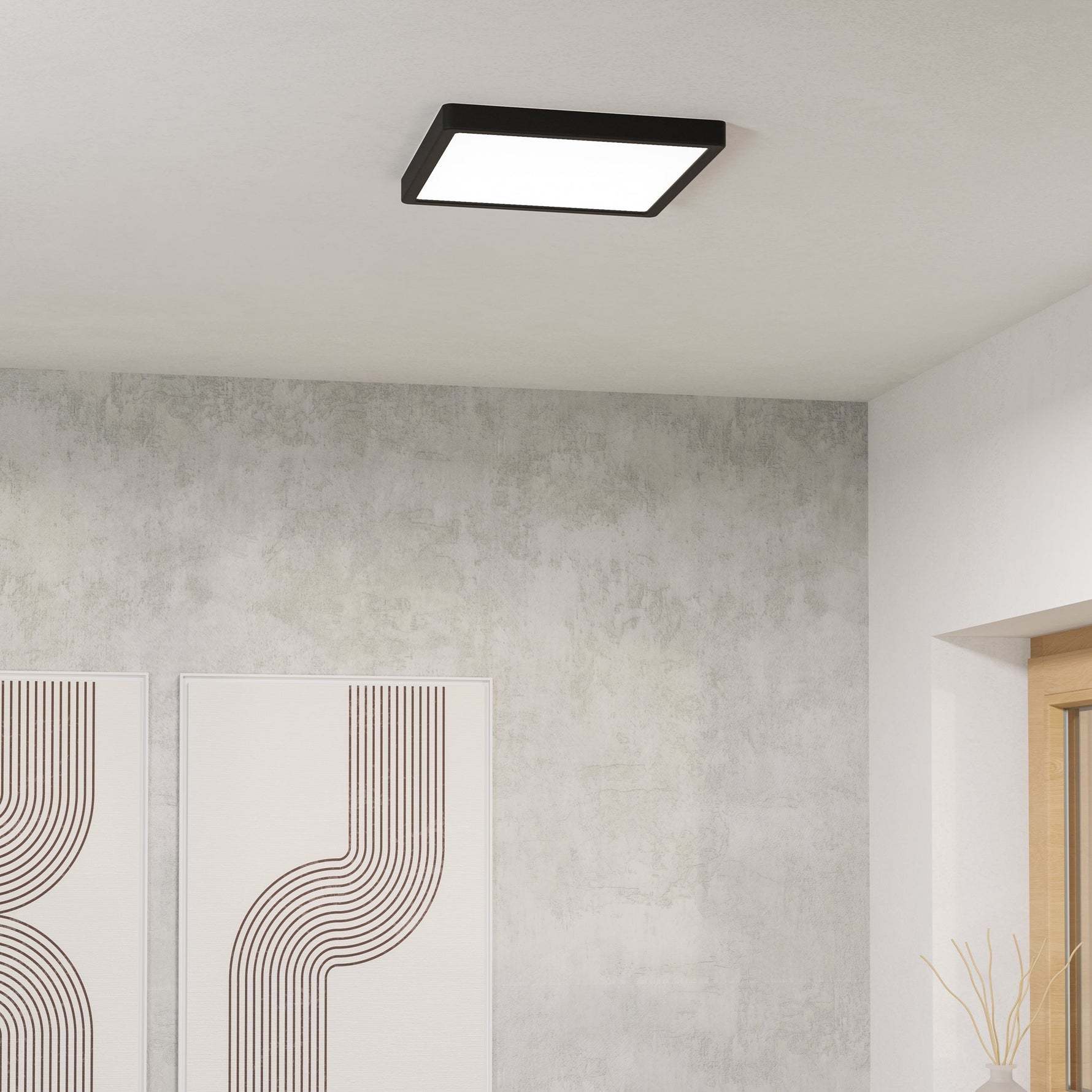 Eglo EU Fueva 6-Z Smart Control RGB IP44 Plastic Round Ceiling Light, 21.1cm White product image - Endon Lighting from First Light Direct with great prices and fast UK delivery