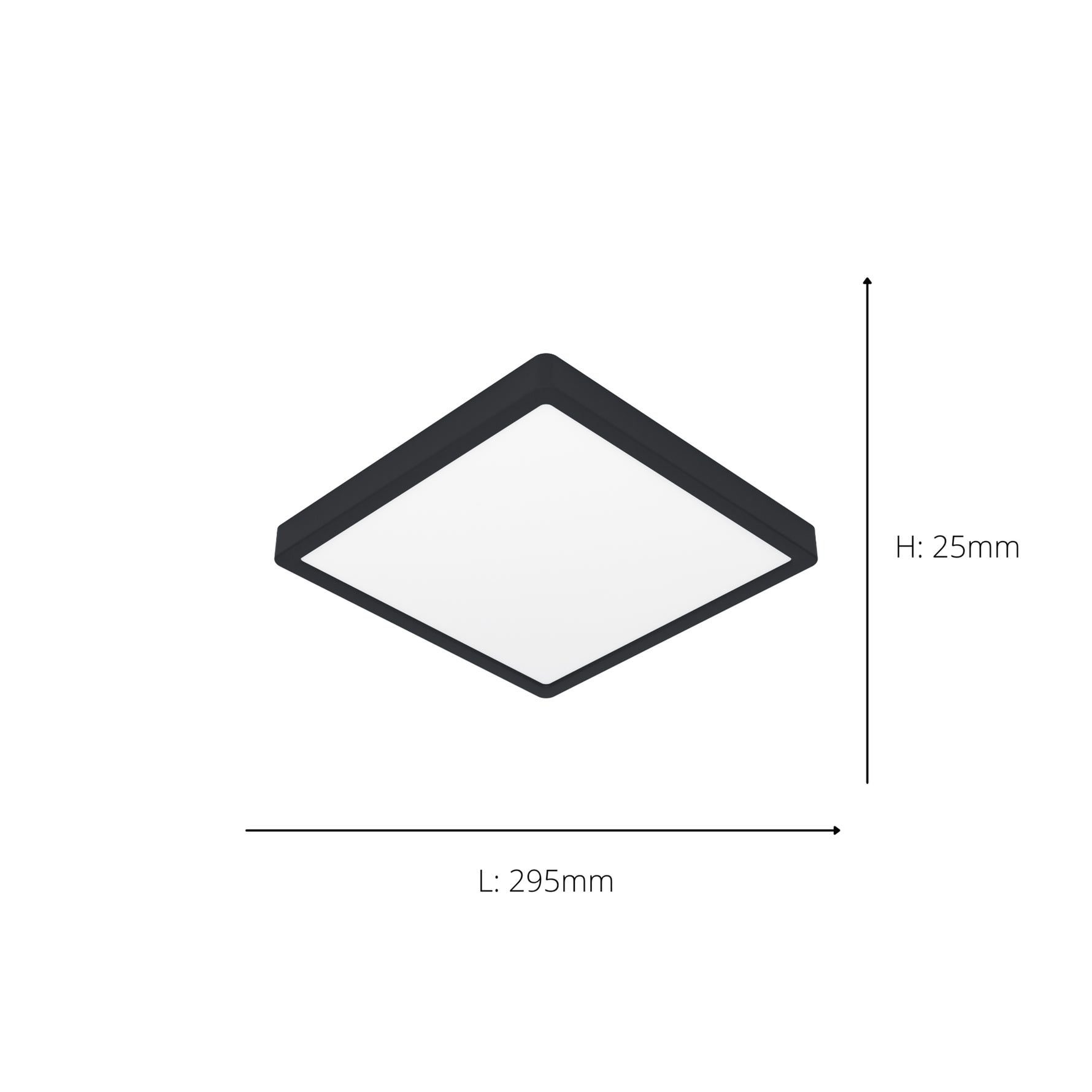 Eglo EU Fueva 6-Z Smart Control RGB IP44 Plastic Square Ceiling Light, 29.5cm Black product image - Endon Lighting from First Light Direct with great prices and fast UK delivery