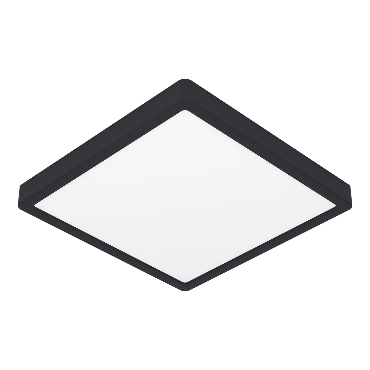 Eglo EU Fueva 6-Z Smart Control RGB IP44 Plastic Square Ceiling Light, 29.5cm Black