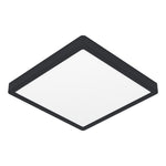 Eglo EU Fueva 6-Z Smart Control RGB IP44 Plastic Square Ceiling Light, 29.5cm Black product image - Endon Lighting from First Light Direct with great prices and fast UK delivery