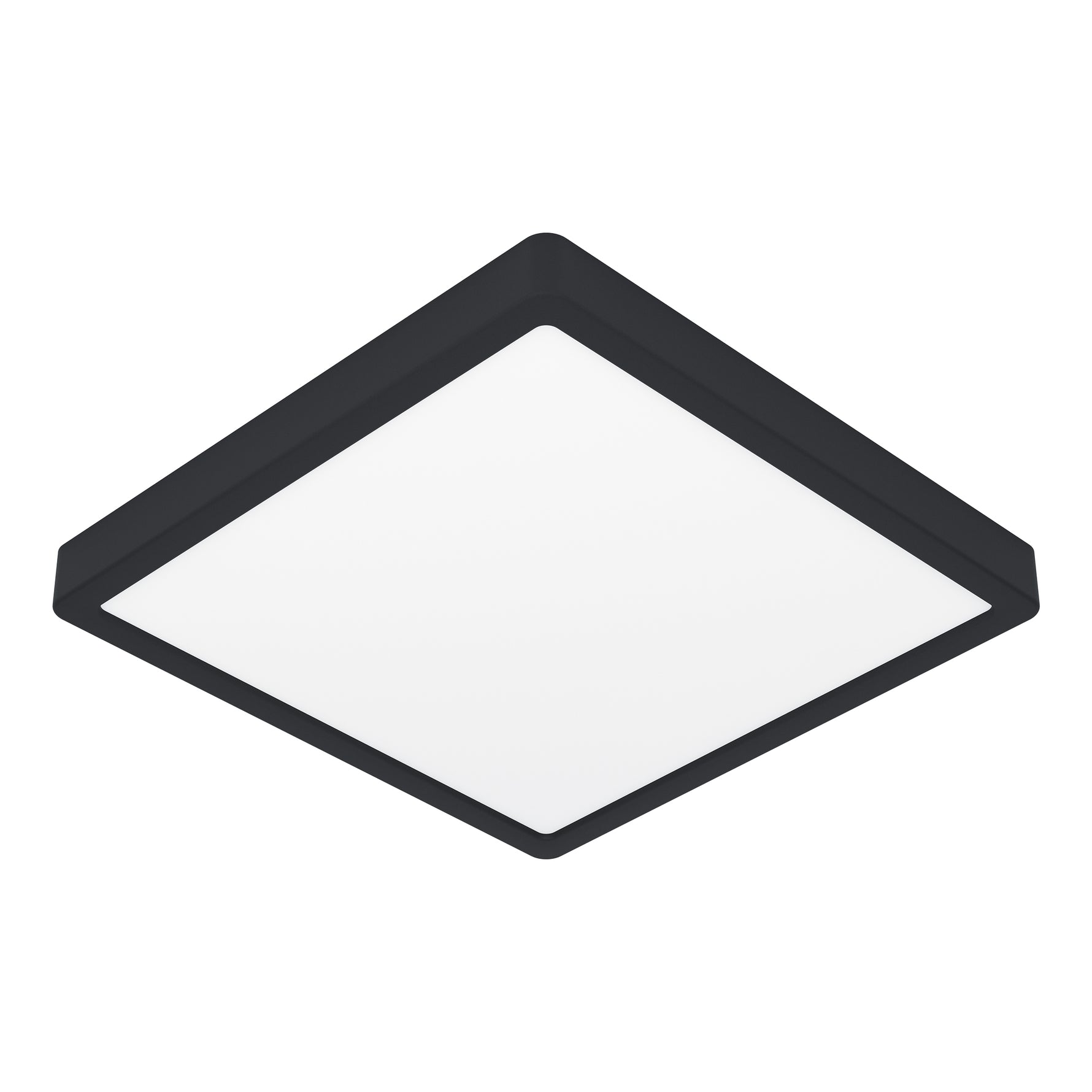 Eglo EU Fueva 6-Z Smart Control RGB IP44 Plastic Square Ceiling Light, 29.5cm Black product image - Endon Lighting from First Light Direct with great prices and fast UK delivery