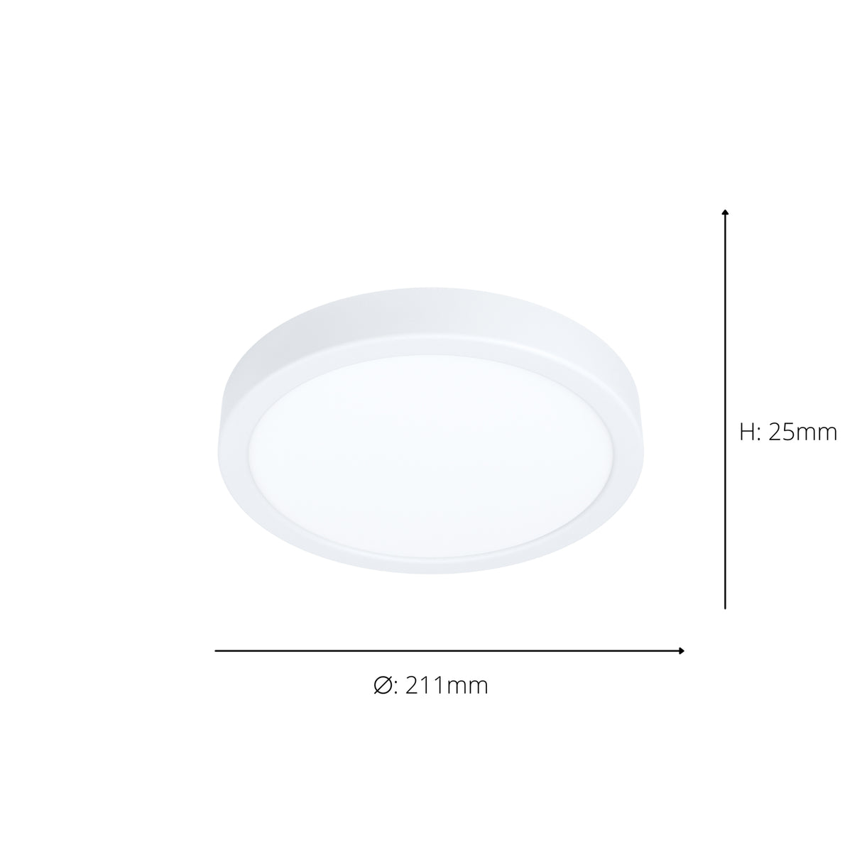 Eglo EU Fueva 6-Z Smart Control RGB IP44 Plastic Round Ceiling Light, 21.1cm White