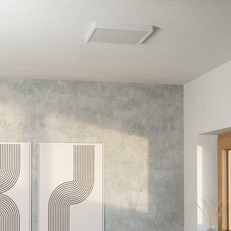 Eglo EU Fueva 6-Z Smart Control RGB IP44 Plastic Square Ceiling Light, 29.5cm White