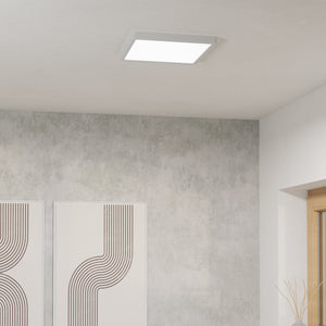 Eglo EU Fueva 6-Z Smart Control RGB IP44 Plastic Square Ceiling Light, 29.5cm White