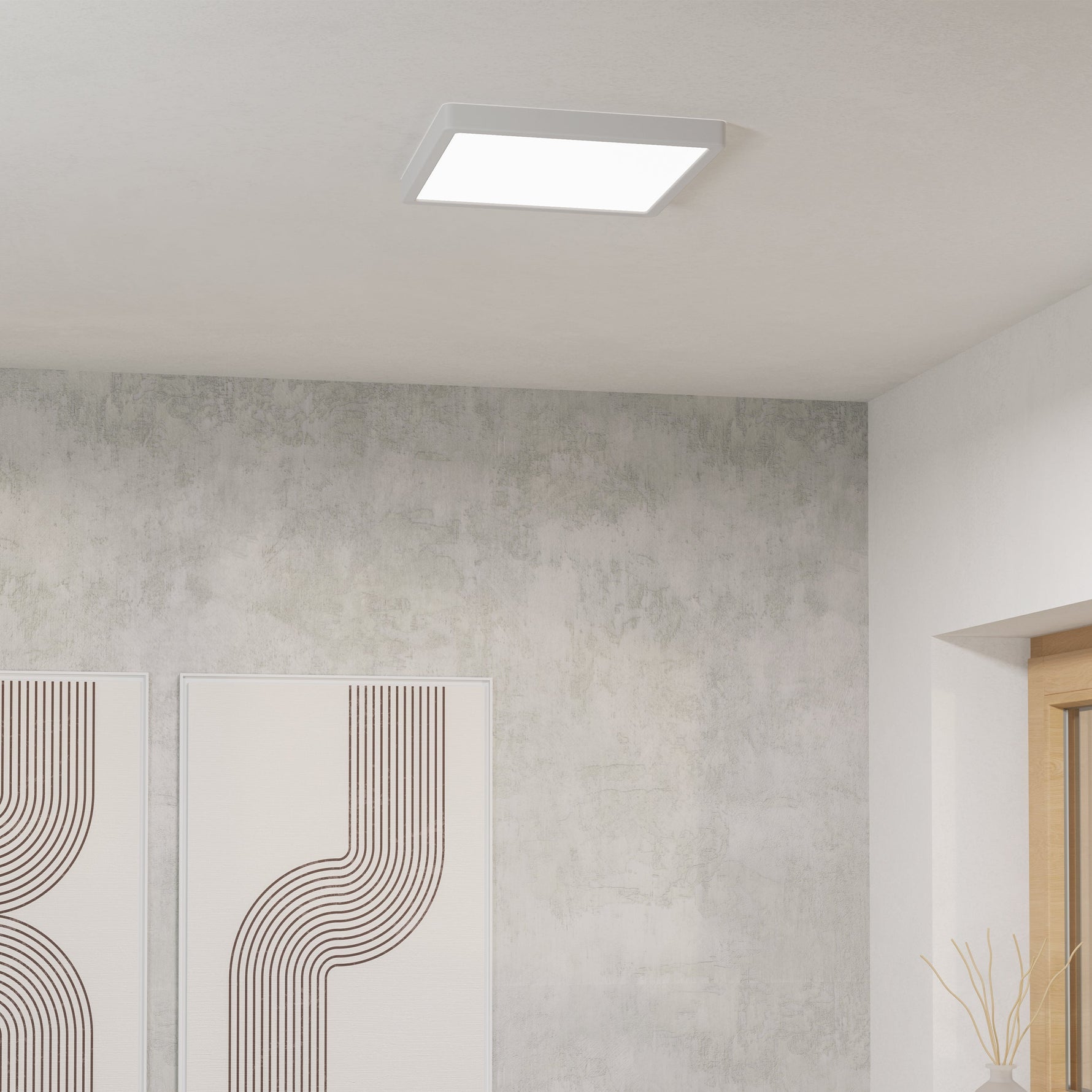 Eglo EU T-Plus Flat Light Ultra-Slim Black Ceiling Light product image - Endon Lighting from First Light Direct with great prices and fast UK delivery