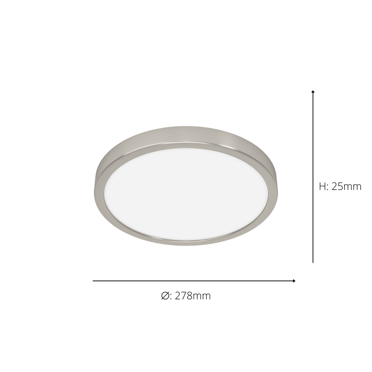 Eglo EU Fueva 6-Z Smart Control RGB IP44 Plastic Round Ceiling Light, 27.8cm Satin Nickel