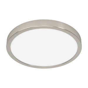 Eglo EU Fueva 6-Z Smart Control RGB IP44 Plastic Round Ceiling Light, 27.8cm Satin Nickel