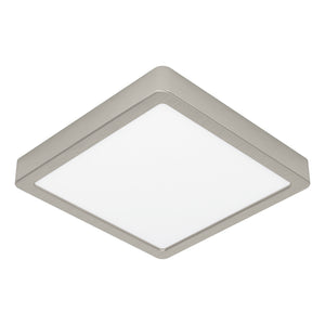Eglo EU Fueva 6 Satin Nickel LED Sqaure Ceiling Light, 39cm