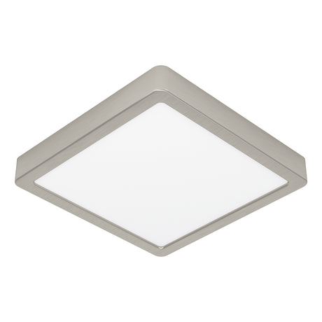 Eglo EU Fueva 6-Z Smart Control RGB IP44 Plastic Square Ceiling Light, 22cm Satin Nickel