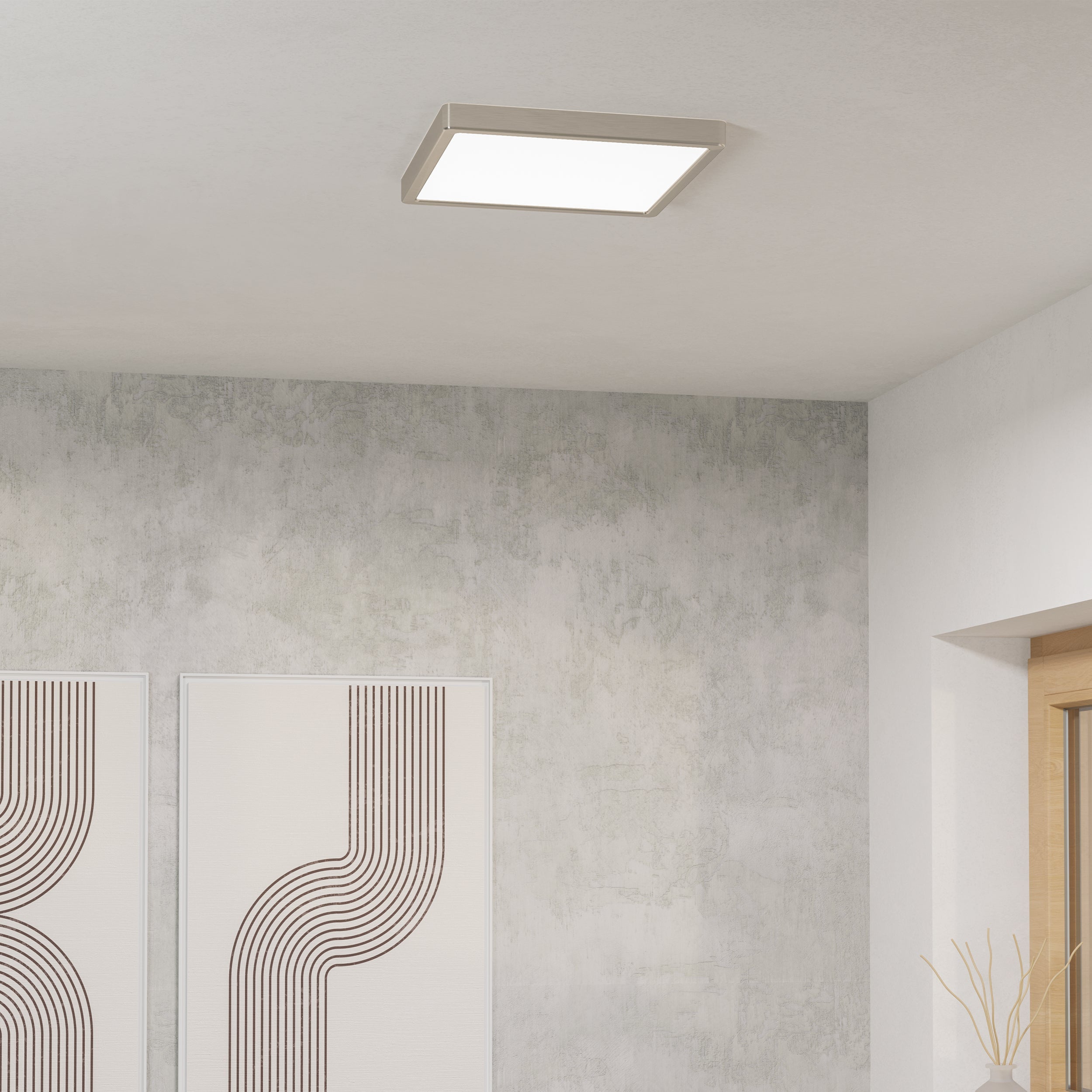 Eglo EU Fueva 6 Black LED Round Ceiling Light, 38.9cm product image - Endon Lighting from First Light Direct with great prices and fast UK delivery