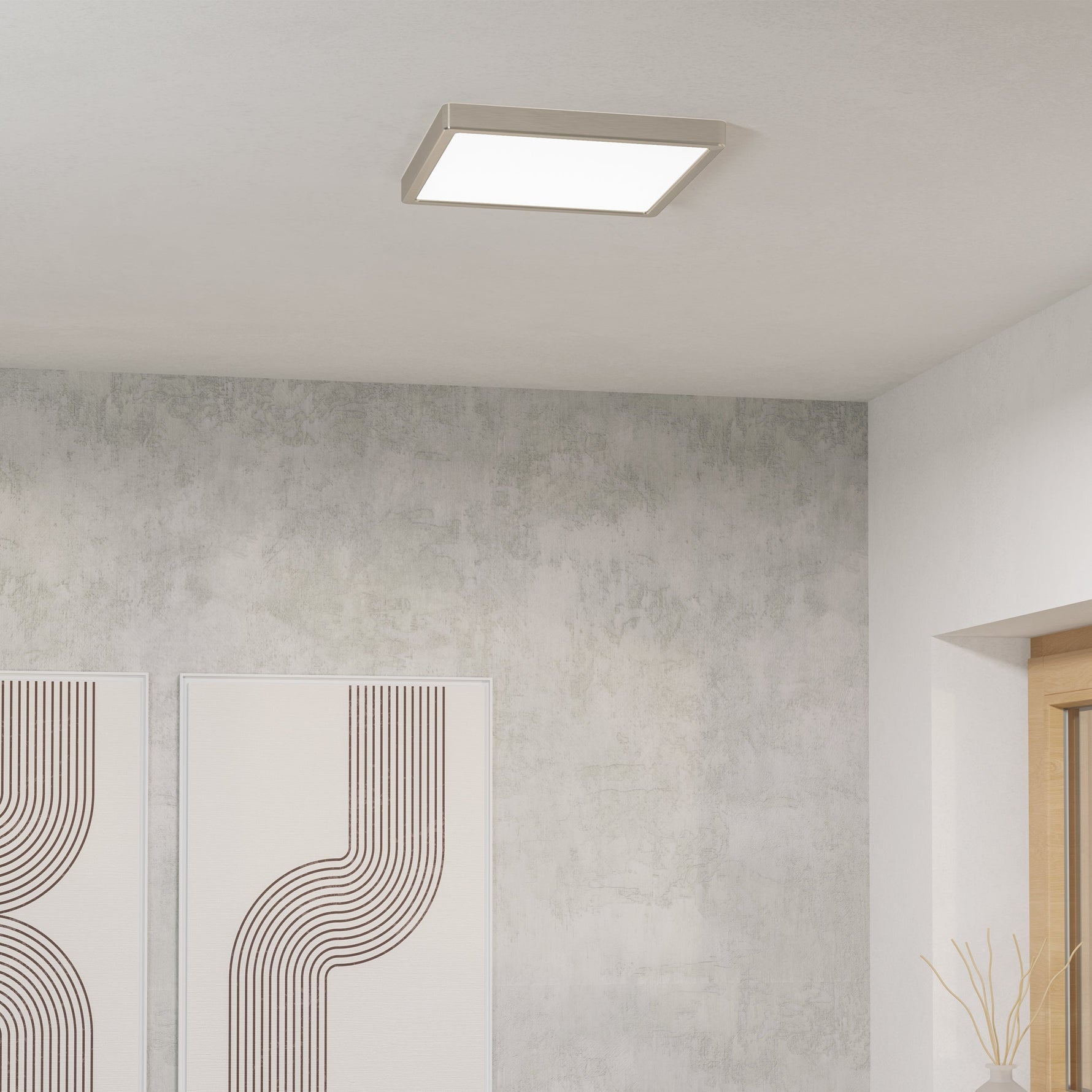 Eglo EU Fueva 6 Black LED Round Ceiling Light, 38.9cm product image - Endon Lighting from First Light Direct with great prices and fast UK delivery
