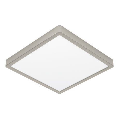 Eglo EU Fueva 6-Z Smart Control RGB IP44 Plastic Square Ceiling Light, 29.5cm Satin Nickel
