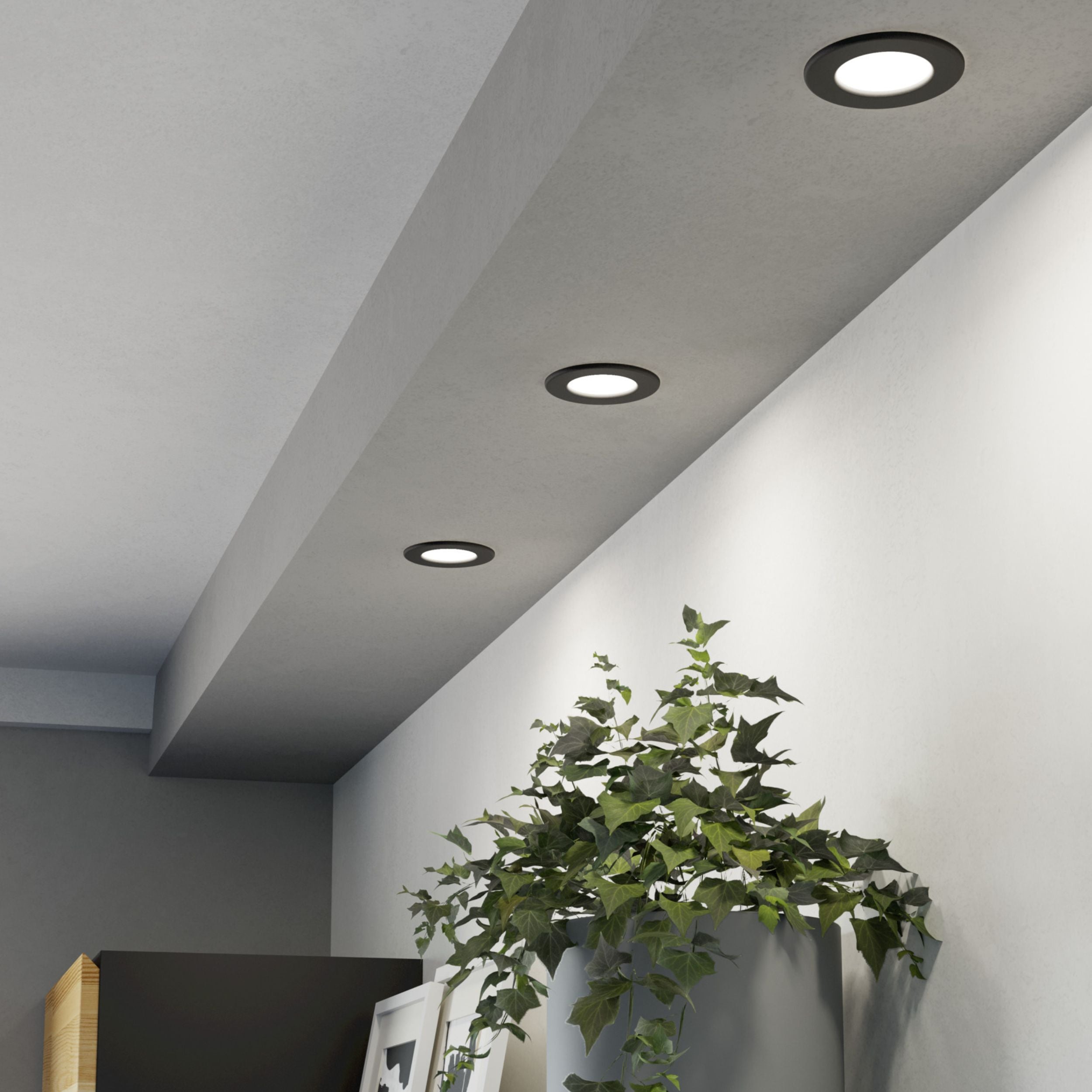 Eglo EU Fueva 6 Satin Nickel LED Round Recessed Ceiling Light, 8.8cm product image - Endon Lighting from First Light Direct with great prices and fast UK delivery