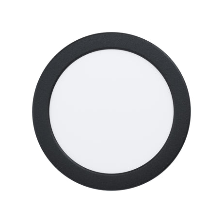 Eglo EU Fueva 6 Black LED Round Recessed Ceiling Light, 16.8cm