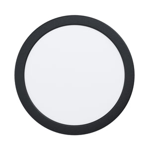 Eglo EU Fueva 6 Black LED Round Recessed Ceiling Light, 21.6cm