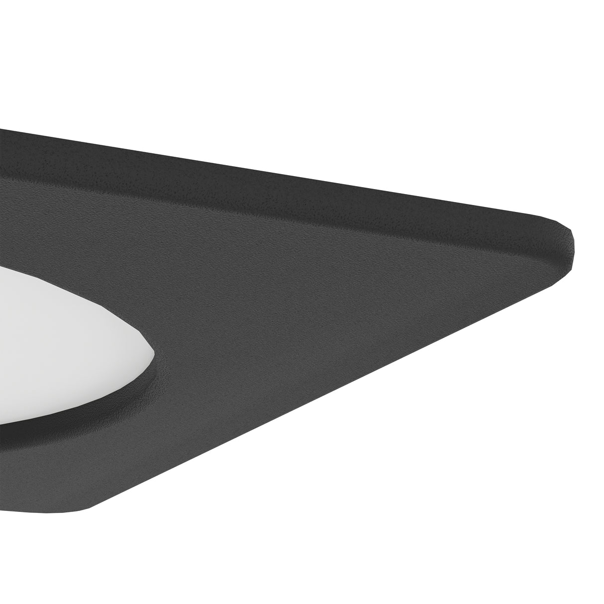 Eglo EU Fueva 6 Black LED Square Recessed Ceiling Light, 11.9cm