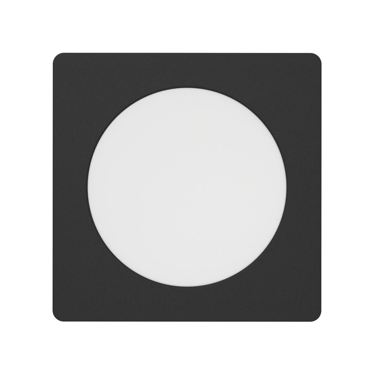 Eglo EU Fueva 6 Black LED Square Recessed Ceiling Light, 11.9cm
