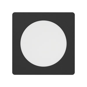 Eglo EU Fueva 6 Black LED Square Recessed Ceiling Light, 11.9cm