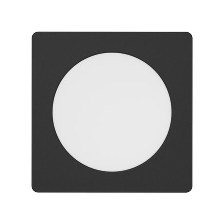 Eglo EU Fueva 6 Black LED Square Recessed Ceiling Light, 11.9cm