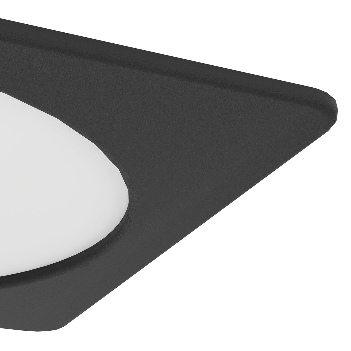 Eglo EU Fueva 6 Black LED Square Recessed Ceiling Light, 21.6cm