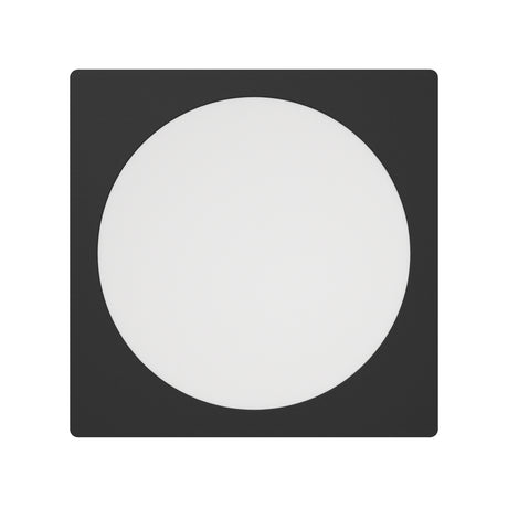 Eglo EU Fueva 6 Black LED Square Recessed Ceiling Light, 21.6cm