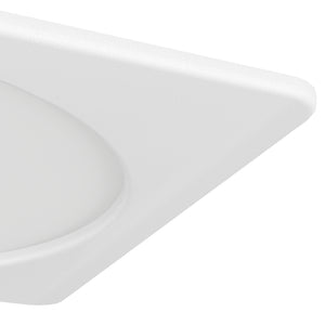 Eglo EU Fueva 6 White LED Square Recessed Ceiling Light, 16.6cm