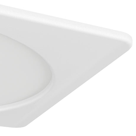 Eglo EU Fueva 6 White LED Square Recessed Ceiling Light, 16.6cm