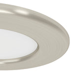 Eglo EU Fueva 6 Satin Nickel LED Round Recessed Ceiling Light, 8.8cm, Set of 3 product image - Endon Lighting from First Light Direct with great prices and fast UK delivery