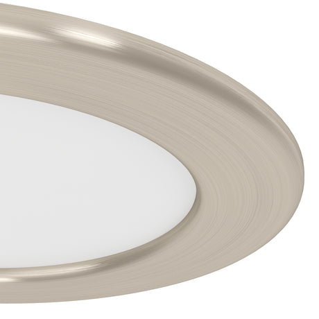 Eglo EU Fueva 6 Satin Nickel LED Round Recessed Ceiling Light, 11.9cm