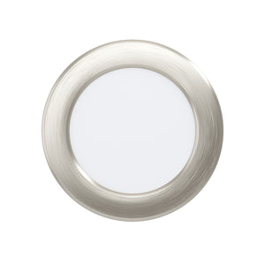 Eglo EU Fueva 6 Satin Nickel LED Round Recessed Ceiling Light, 11.9cm