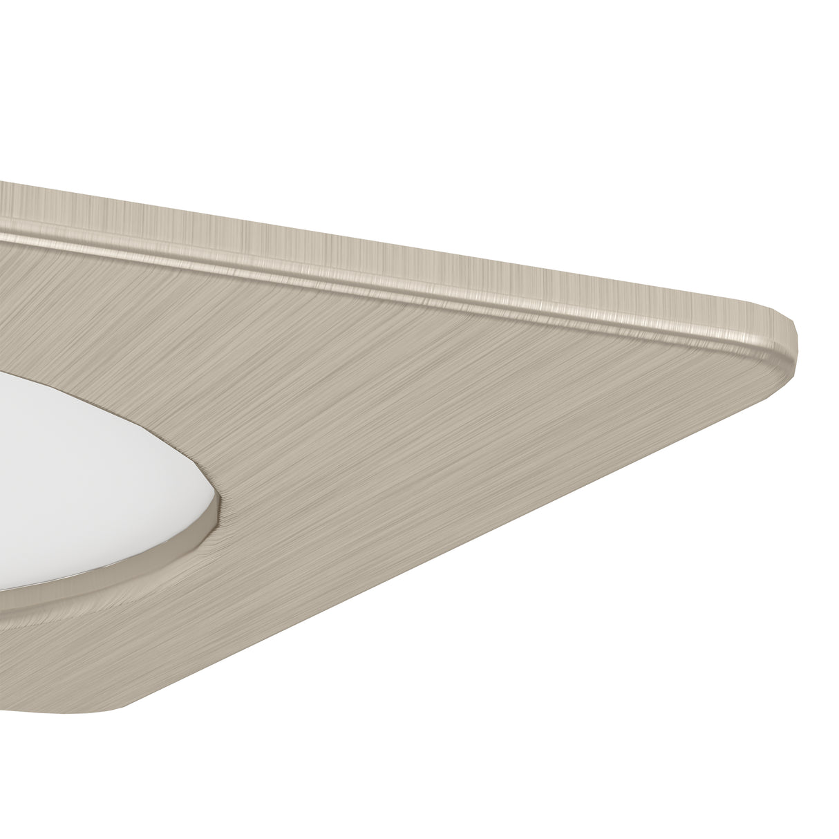 Eglo EU Fueva 6 Satin Nickel LED Square Recessed Ceiling Light, 11.9cm