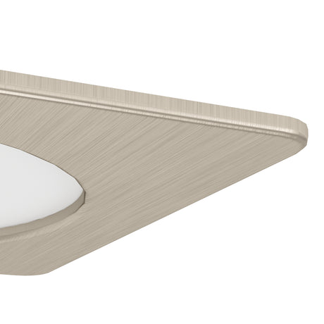 Eglo EU Fueva 6 Satin Nickel LED Square Recessed Ceiling Light, 11.9cm