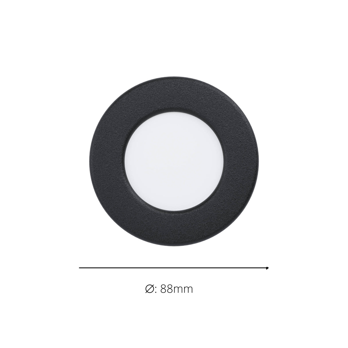 Eglo EU Fueva 6 Recessed LED Light Black 8.6cm