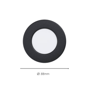 Eglo EU Fueva 6 Recessed LED Light Black 8.6cm