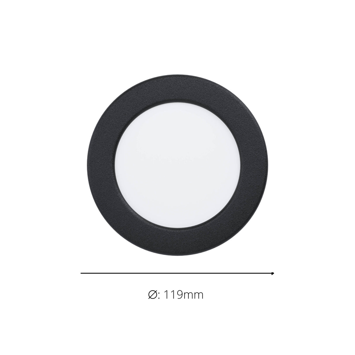 Eglo EU Fueva 6 Recessed LED Light Black 11.7cm