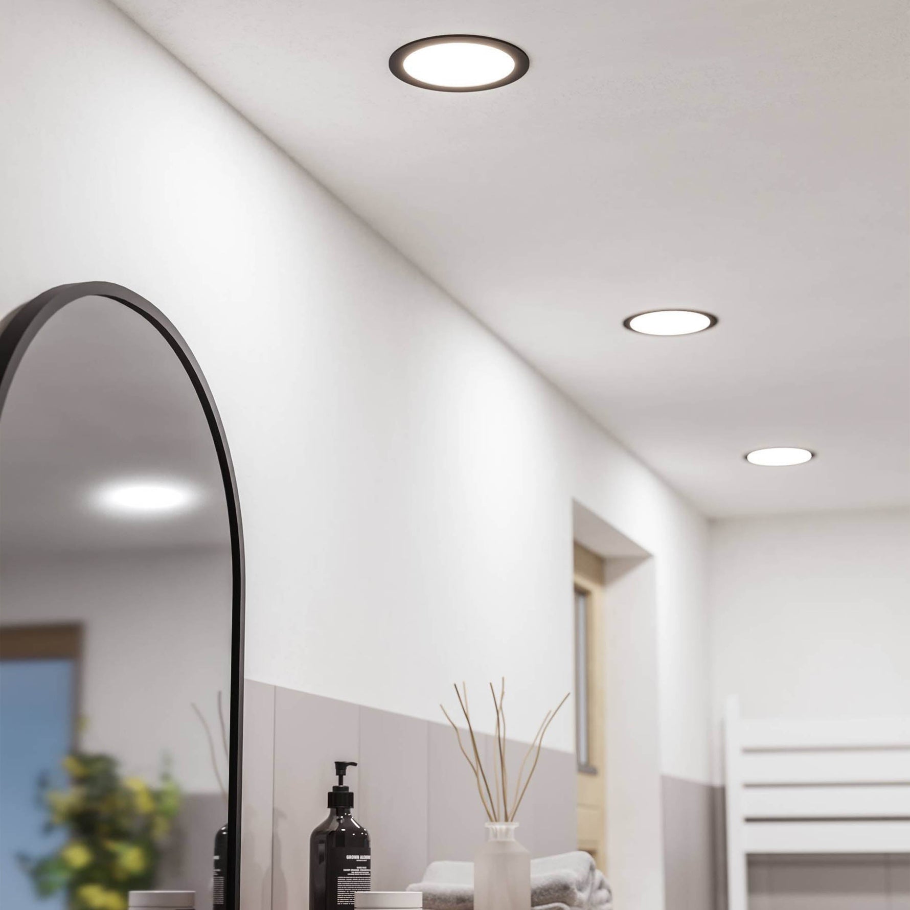 Eglo EU Fueva 6 Recessed LED Light Black 8.6cm product image - Endon Lighting from First Light Direct with great prices and fast UK delivery