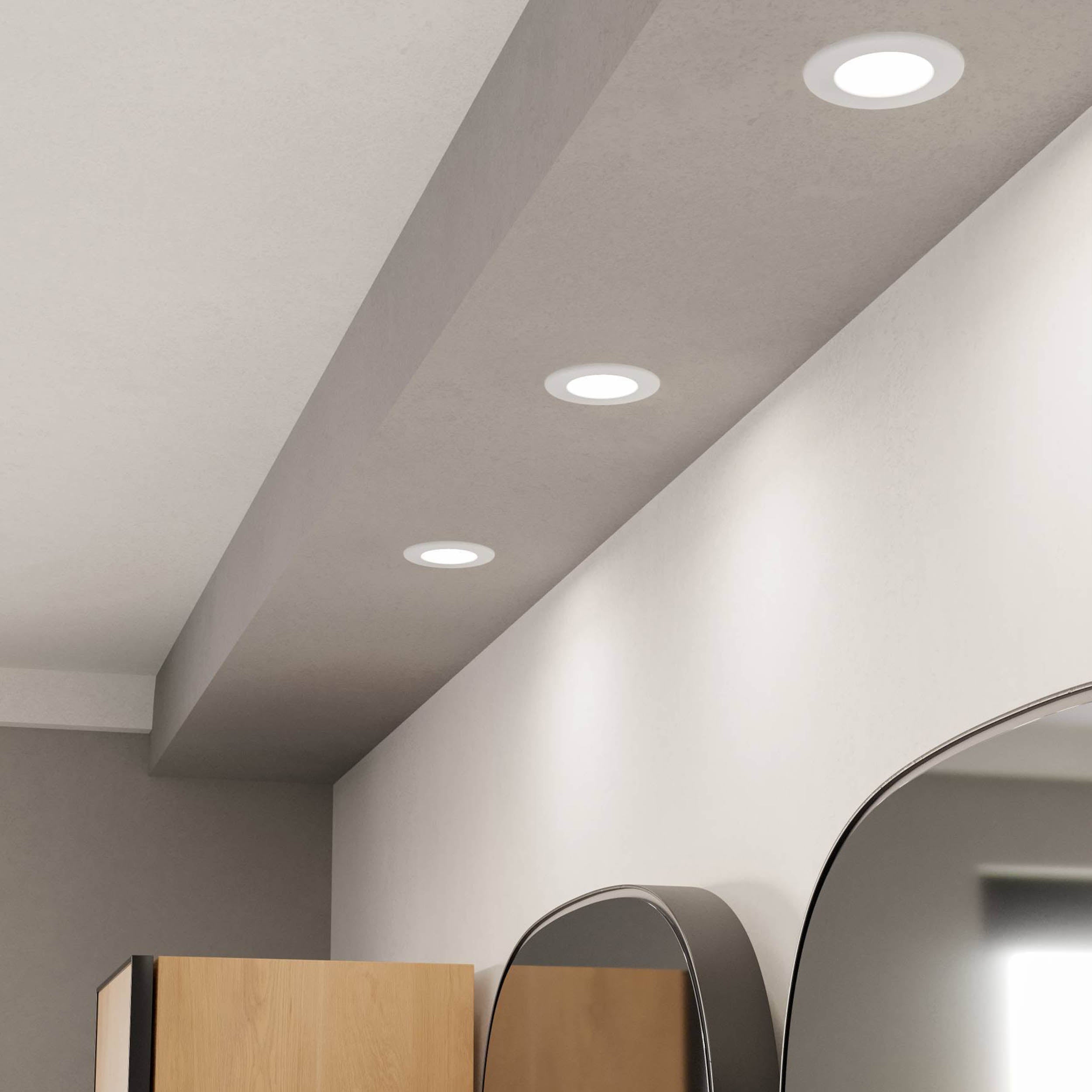 Eglo EU Fueva 6 Round LED Ceiling Light Chrome 16.5cm product image - Endon Lighting from First Light Direct with great prices and fast UK delivery
