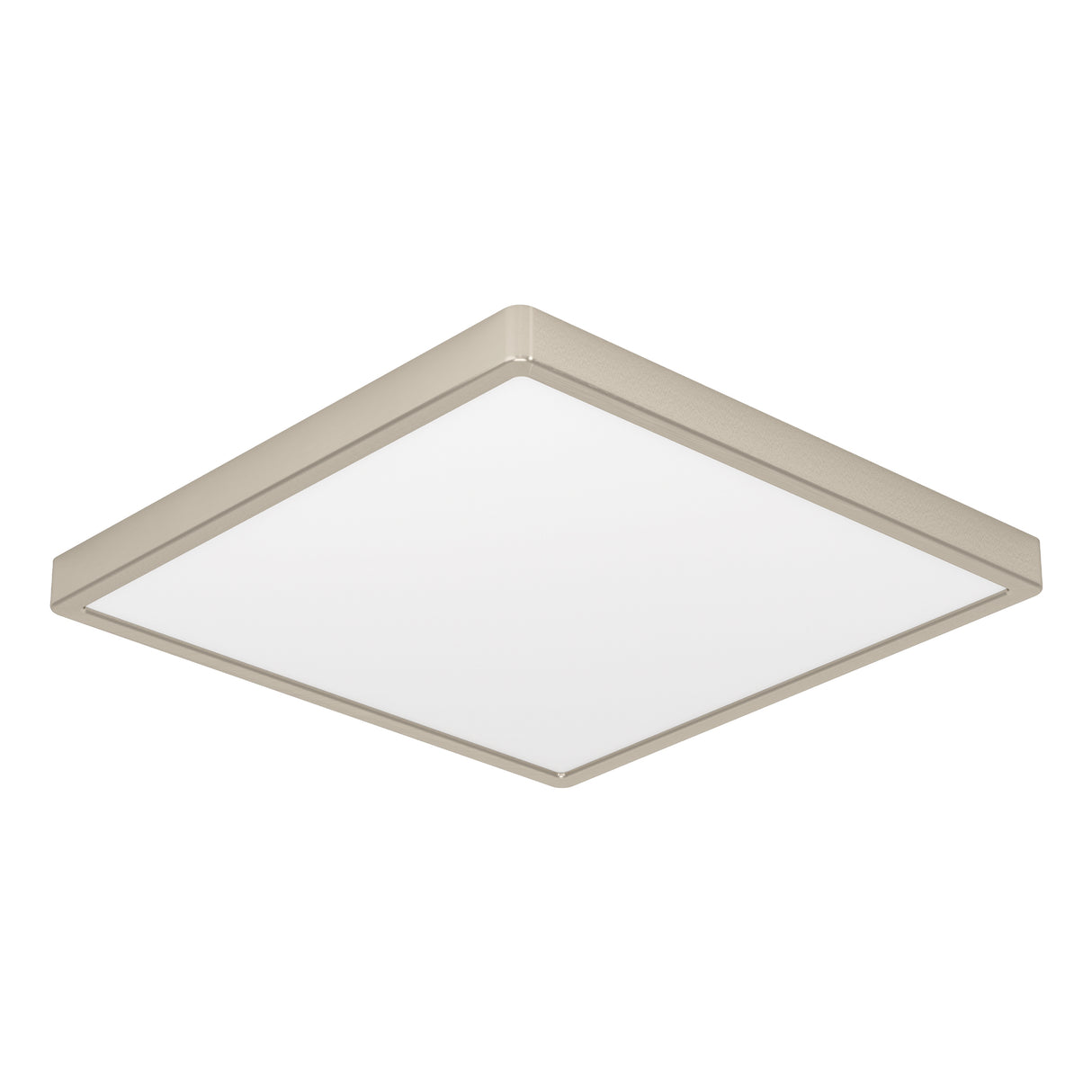 Eglo EU Fueva 6-Z Smart Control RGB IP44 Plastic Square Ceiling Light, 39cm Satin Nickel
