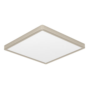 Eglo EU Fueva 6-Z Smart Control RGB IP44 Plastic Square Ceiling Light, 39cm Satin Nickel