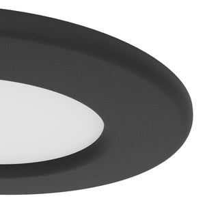 Eglo EU Fueva 6-Z Smart Control RGB IP44 Plastic Round Recessed Light, 8.8cm Satin Black, Pack of 3
