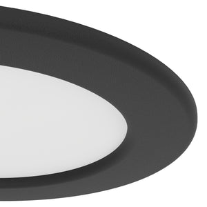 Eglo EU Fueva 6-Z Smart Control RGB IP44 Plastic Round Recessed Light, 12cm Black