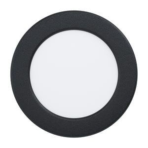 Eglo EU Fueva 6-Z Smart Control RGB IP44 Plastic Round Recessed Light, 12cm Black