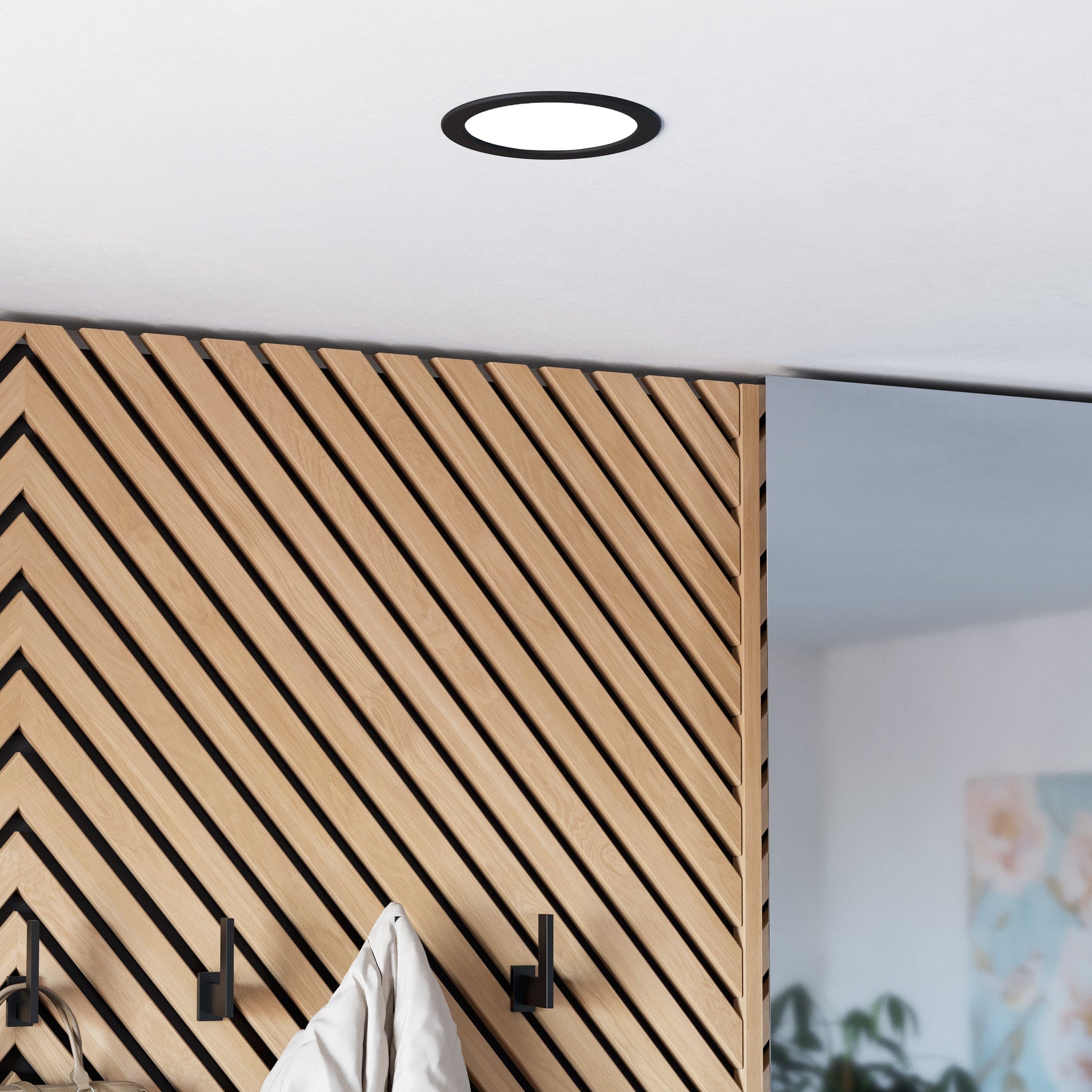 Eglo EU Fueva 6-Z Smart Control RGB IP44 Plastic Round Recessed Light, 16.8cm Satin Nickel product image - Endon Lighting from First Light Direct with great prices and fast UK delivery