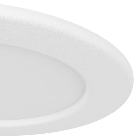 Eglo EU Fueva 6-Z Smart Control RGB IP44 Plastic Round Recessed Light, 12cm White