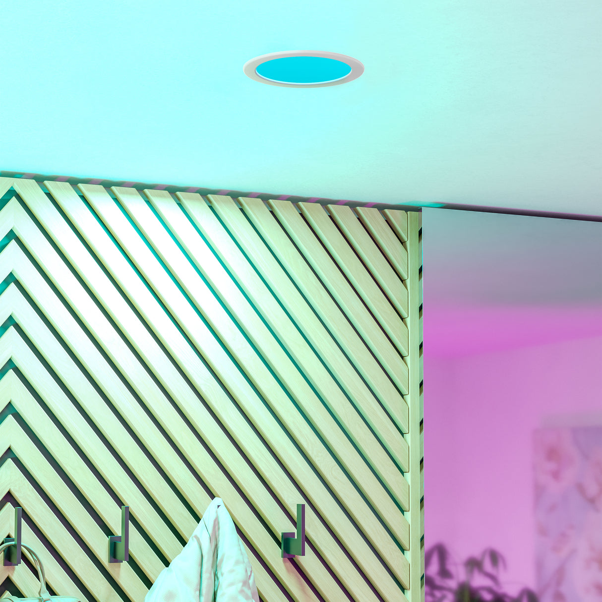 Eglo EU Fueva 6-Z Smart Control RGB IP44 Plastic Round Recessed Light, 16.8cm White