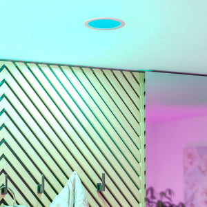 Eglo EU Fueva 6-Z Smart Control RGB IP44 Plastic Round Recessed Light, 16.8cm White